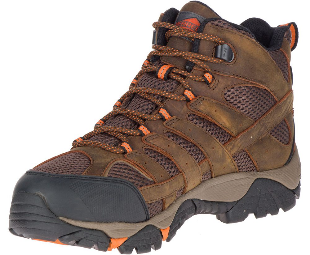 Merrell Boots Brown - Moab Vertex Mid Waterproof SR - Mens 37ENRCLVP